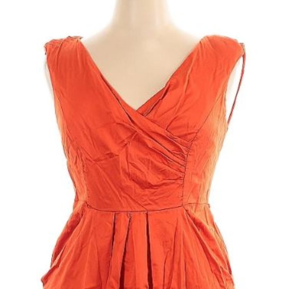 New Directions Sleeveless Orange Cocktail Dress, Size 16, with Pockets